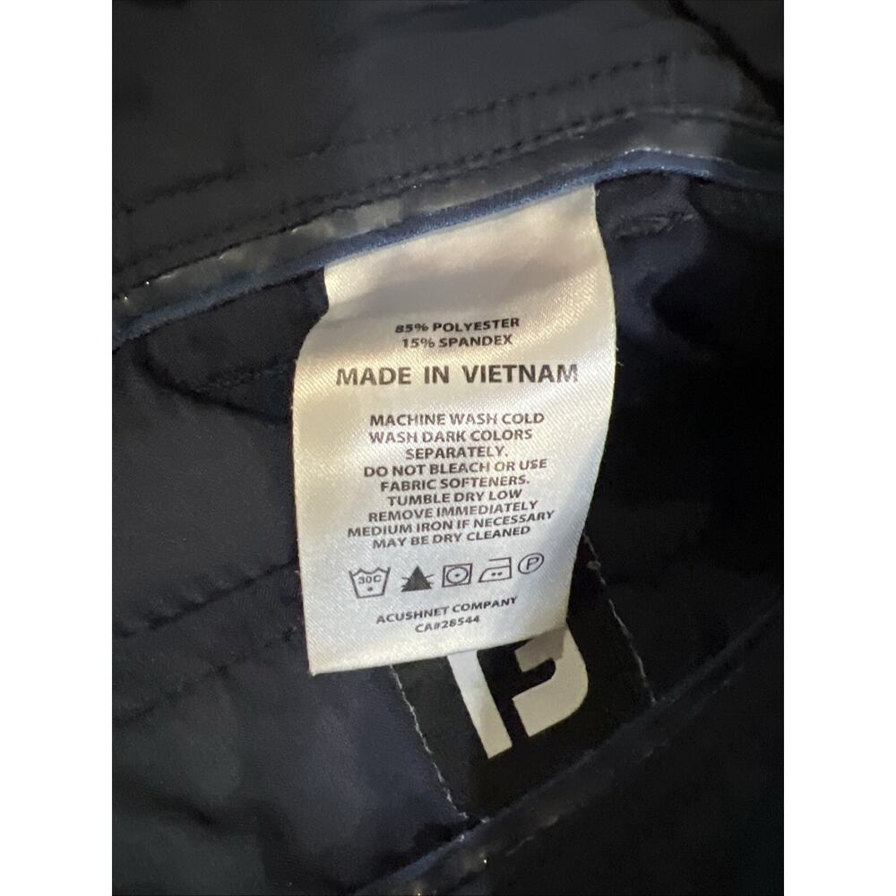 Footjoy FJ Performance Golf Chino Shorts Mens 32 Black/Navy Stretch 9” Inseam - Picture 5 of 10